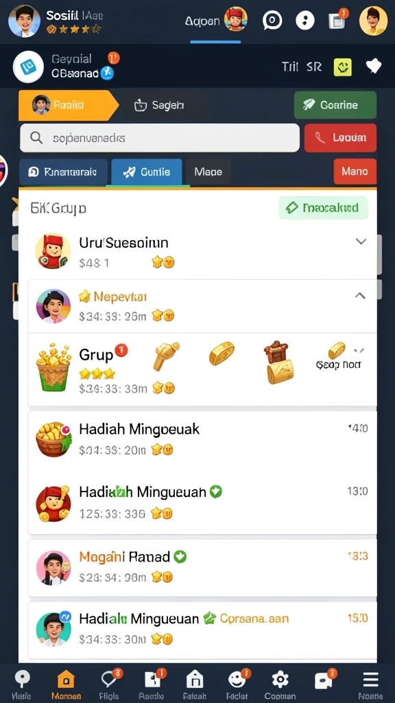 filter303 - Menu pilihan level yang intuitif dan mudah diakses.