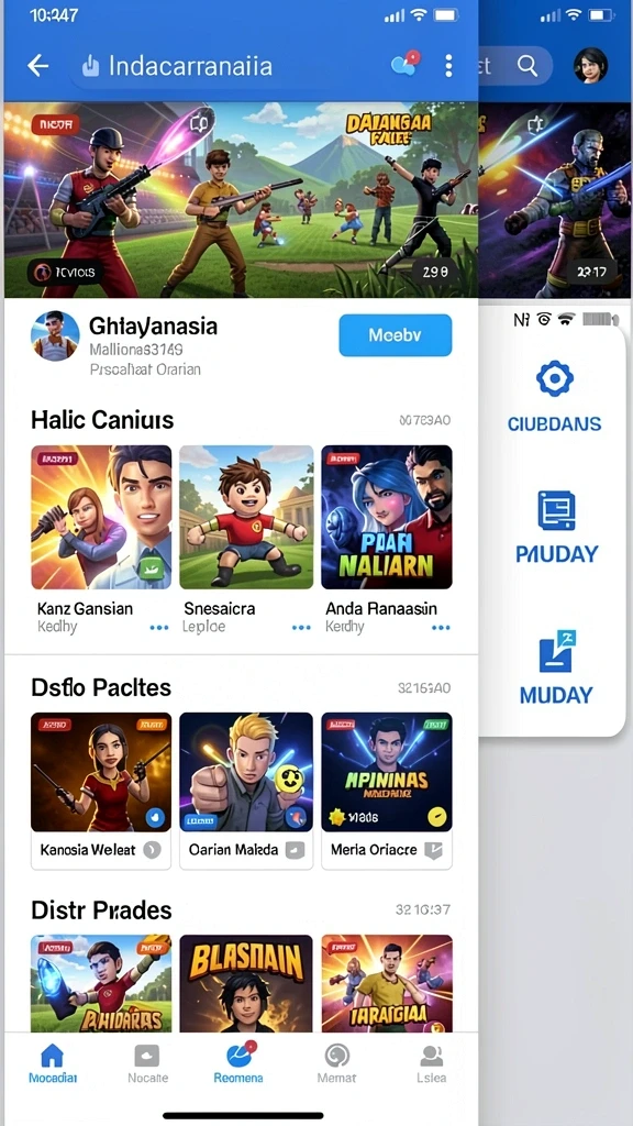 rajacair - Tangkapan layar menunjukkan karakter utama dalam petualangan epik.